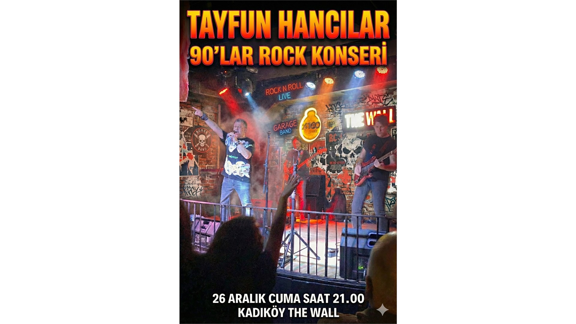 90'LAR ROCK GECESİ | 26 Aralık 2025 | The Wall Saloon | Biletino