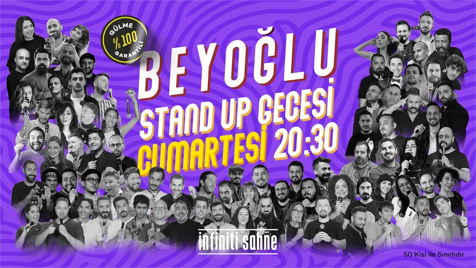 Stand up Taksim Beyoğlu Gecesi Cumartesi 20:30
