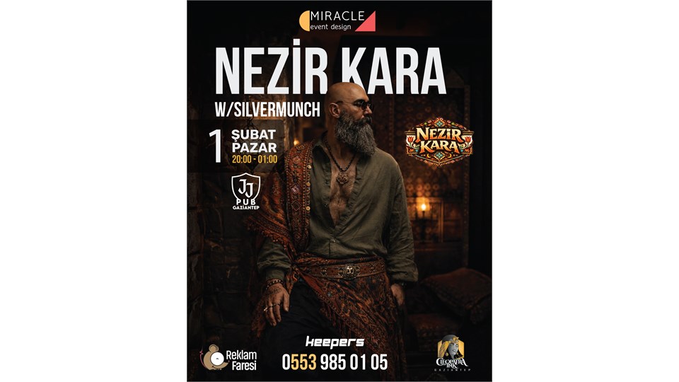 NEZİR KARA | 01 Şubat 2026 | Jolly Joker Pub Gaziantep | Biletino