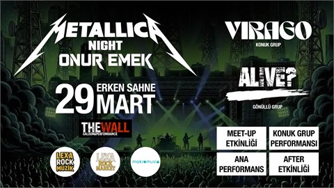 Onur Emek - Metallica Night ''Erken Sahne'' & Meet-Up (The Wall Saloon / Kadıköy)