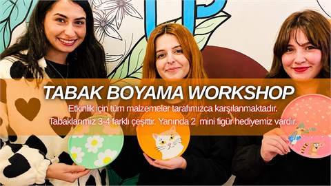 2 Mini Figür Hediyeli Tabak Boyama