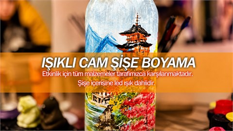 Işıklı Cam Şişe Boyama