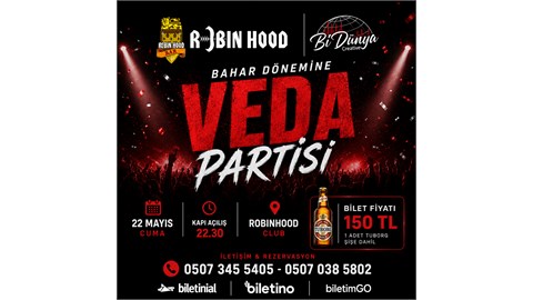 Veda Partisi ( Alanya Robınhood Club )