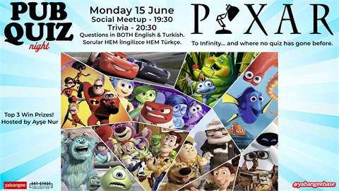 Pub Quiz Night on Pixar: Questions in English and Turkish