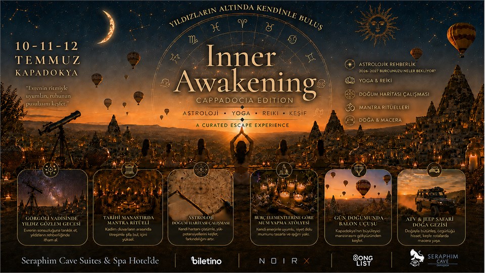 Inner Awakening Cappadocia Edition 10-11-12 Temmuz Kapadokya Buluşması