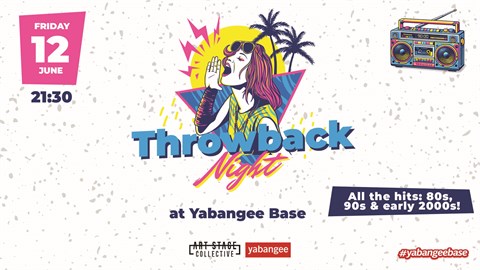 Throwback Night: Hits from the 80s, 90s, and early 2000s!