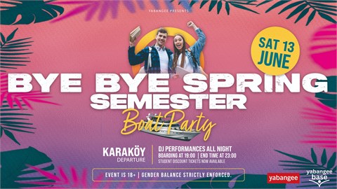 Bye Bye Spring Semester Boat Party!