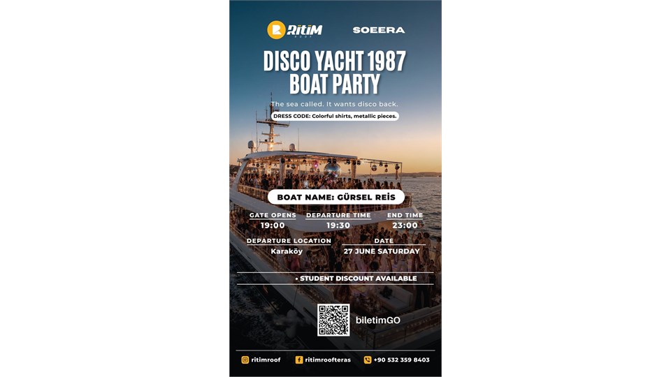 DISCO YACHT 1987 BOAT PARTY