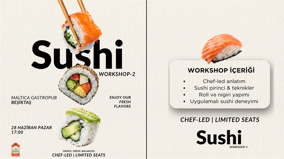 Sushi Workshop 2 – Beşiktaş | Maltica Gastropub