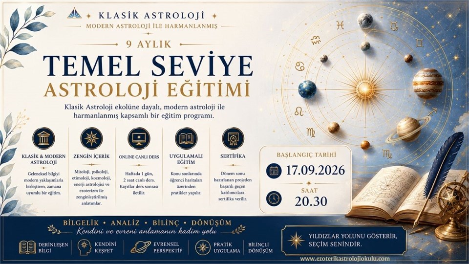 TEMEL ASTROLOJİ EĞİTİMİ-"Gökyüzünün Kadim Bilgeliğini Keşfetmeye Davetlisiniz!"