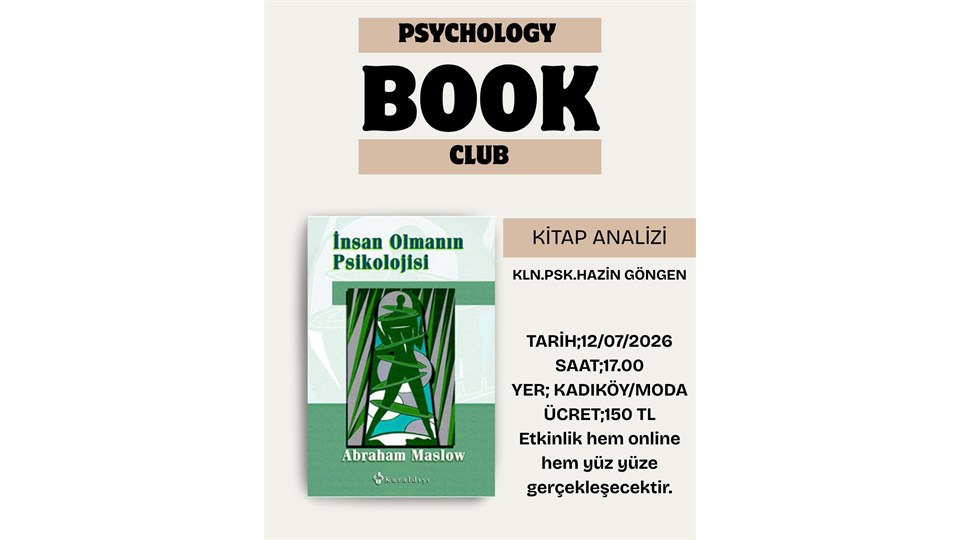 Psychology Book Club Kitap Analizi Kln.Psk.Hazin GÖNGEN (İnsan Olmanın Psikolojisi)