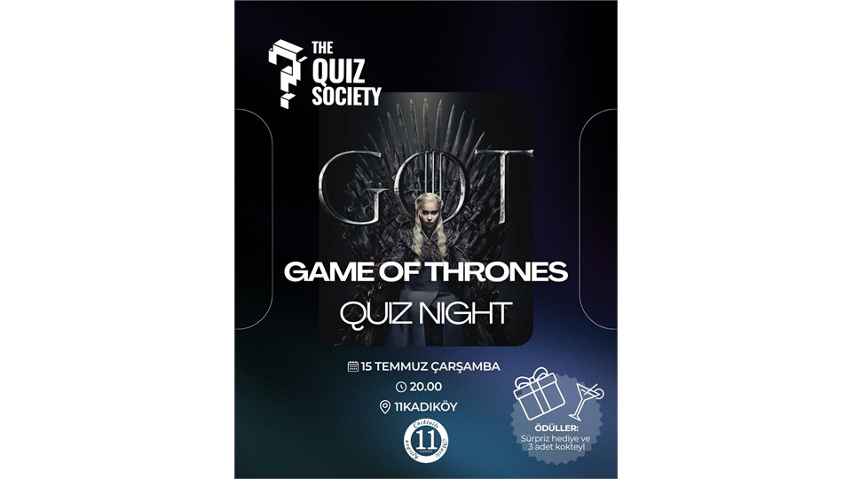Game of Thrones Quiz Night - @thequizsociety 