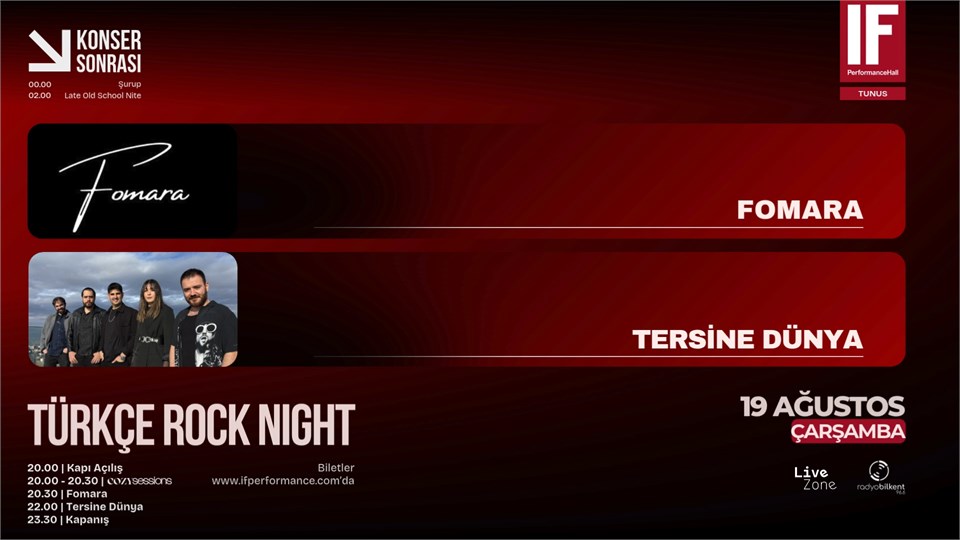 IF TUNUS ROCK NIGHT (FOMARA - TERSİNE DÜNYA)