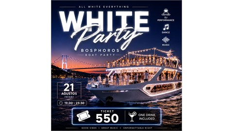 All White Bosphorus Boat Party 