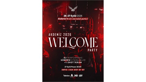 Welcome Party 27 Eylül Pazar