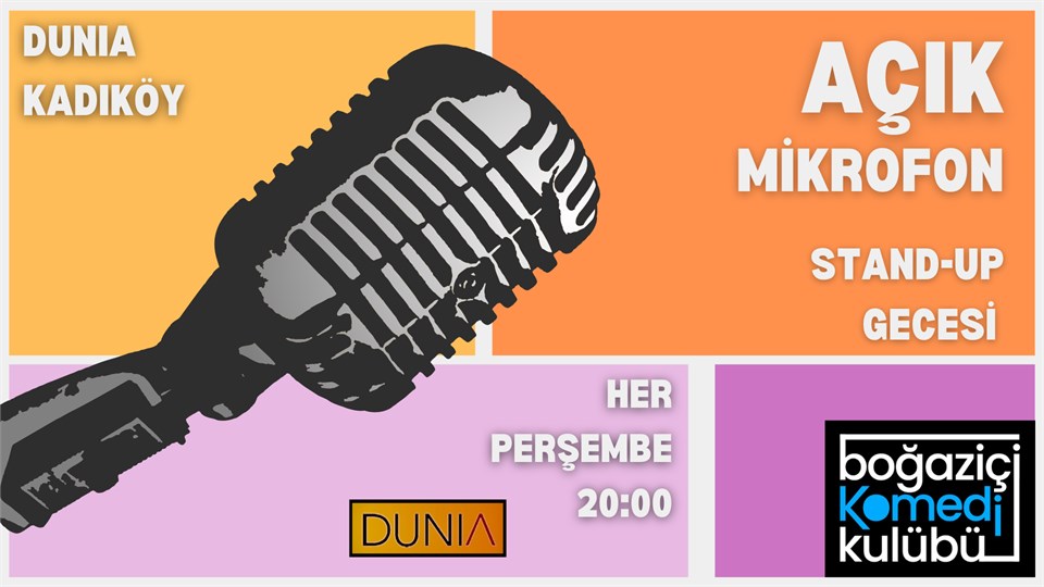 Kadıköy Açık Mikrofon Stand-up Gecesi - Boğaziçi Komedi Kulübü