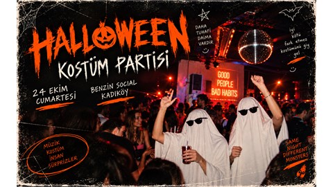 Halloween Kostüm Partisi Cadılar Bayramı - Kadıköy Benzin Social - 24 Ekim Cumartesi