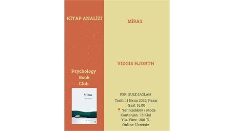 Psychology Book Club Kitap Analizi Psk.Şule SAĞLAM (Miras)