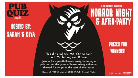 Horror Night Pub Quiz & Pre-Halloween Gathering (& After-Party)