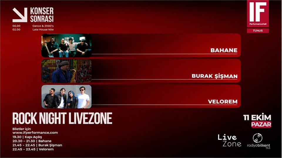 ROCK NIGHT LIVEZONE (IF Performance Tunus)