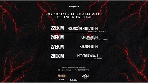 Xox Social Club Halloweek