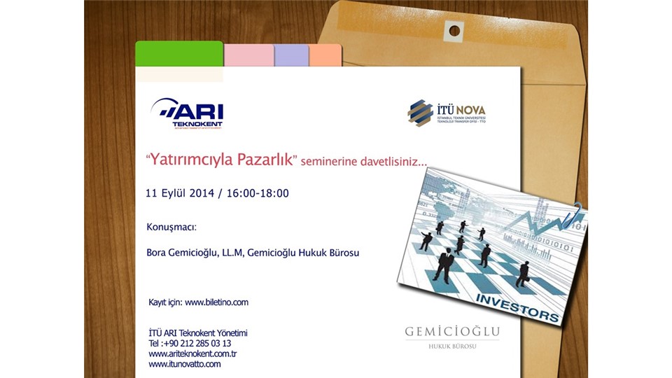 “Yatırımcıyla Pazarlık” seminerine davetlisiniz…