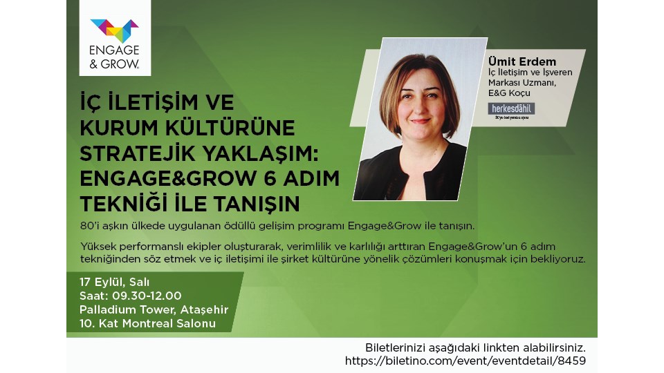 İç İletişim ve Kurum Kültürüne Stratejik Yaklaşım: Engage&Grow 6 Adım Tekniği ile Tanışın