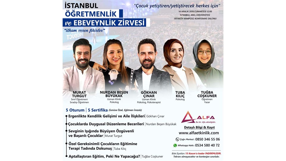İSTANBUL ÖĞRETMENLİK ve EBEVEYNLİK ZİRVESİ / 14 ARALIK