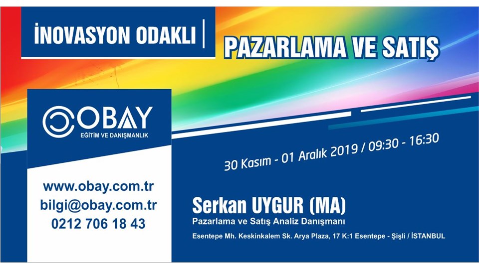 İNOVASYON ODAKLI PAZARLAMA VE SATIŞ  